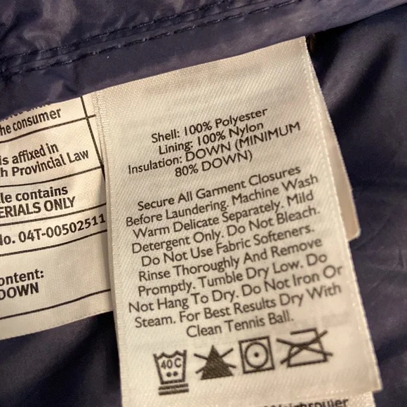 Eddie Bauer Women Down Jacket size S EB650 color gray/bluish 100% nylon BNWOT - Picture 11 of 16